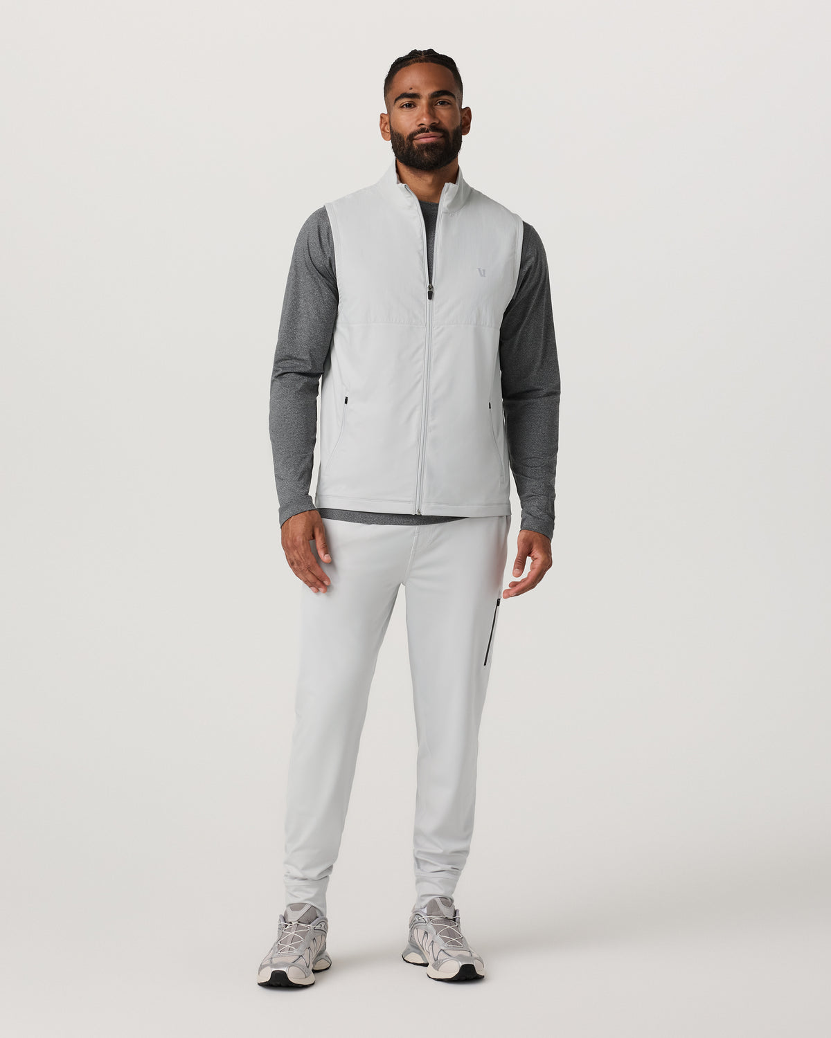 Sunday Element Vest Men's Frost Grey Full Zip Vest | Vuori online