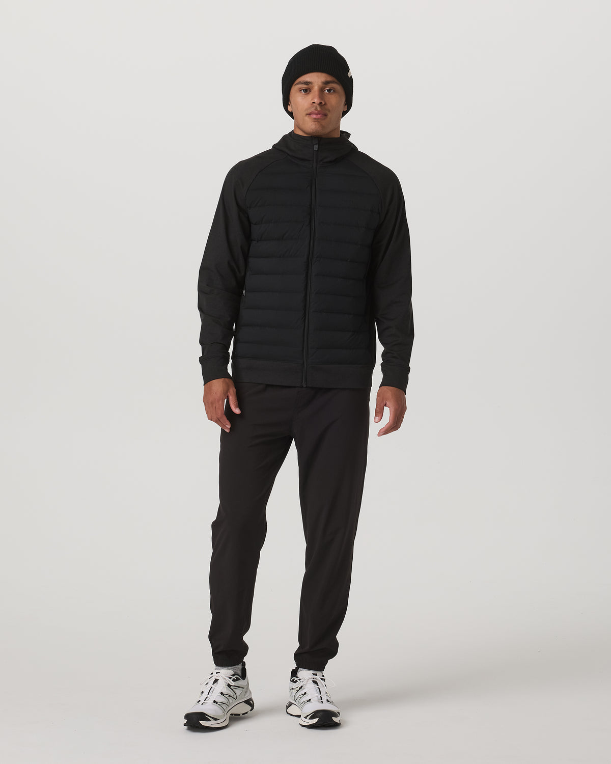 Steadfast Insulated Hybrid Men's Black Down Jacket | Vuori shop