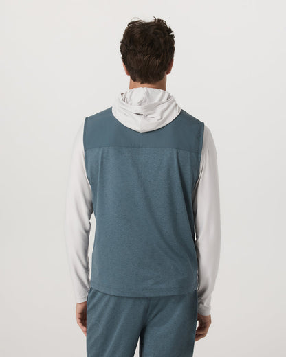 Sunday Element Vest Blue Sea Heather Full-Zip Vest | Vuori onsale