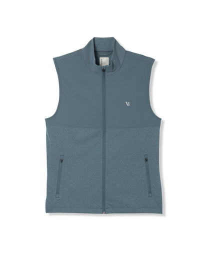 Sunday Element Vest Blue Sea Heather Full-Zip Vest | Vuori onsale