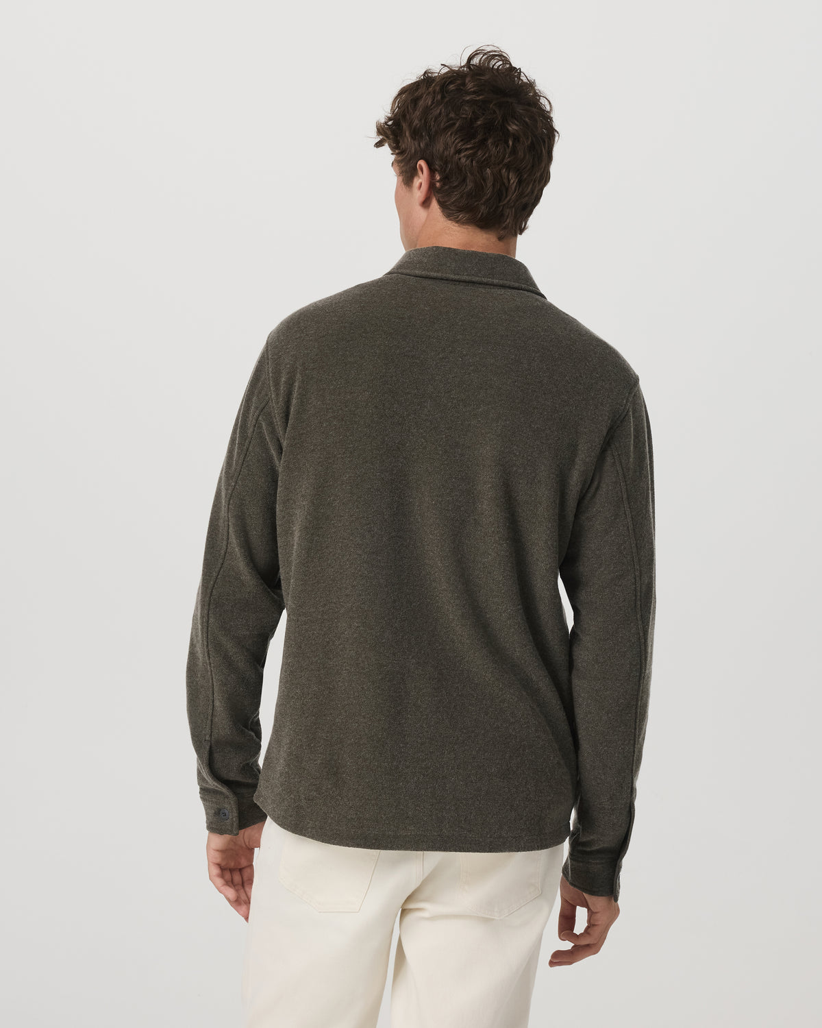 Beach Fleece Shirt Jacket Dark Oregano Heather Jacket | Vuori outlet