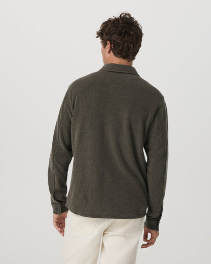 Beach Fleece Shirt Jacket Dark Oregano Heather Jacket | Vuori outlet