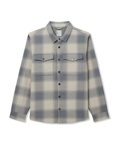 Range Shirt Jacket 2.0 Men's Mushroom Plaid Jacket | Vuori onsale