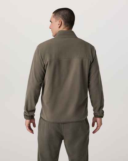 Aspen 1/2 Snap Men's Fleece Mock-Neck Pullover in Root | Vuori sale