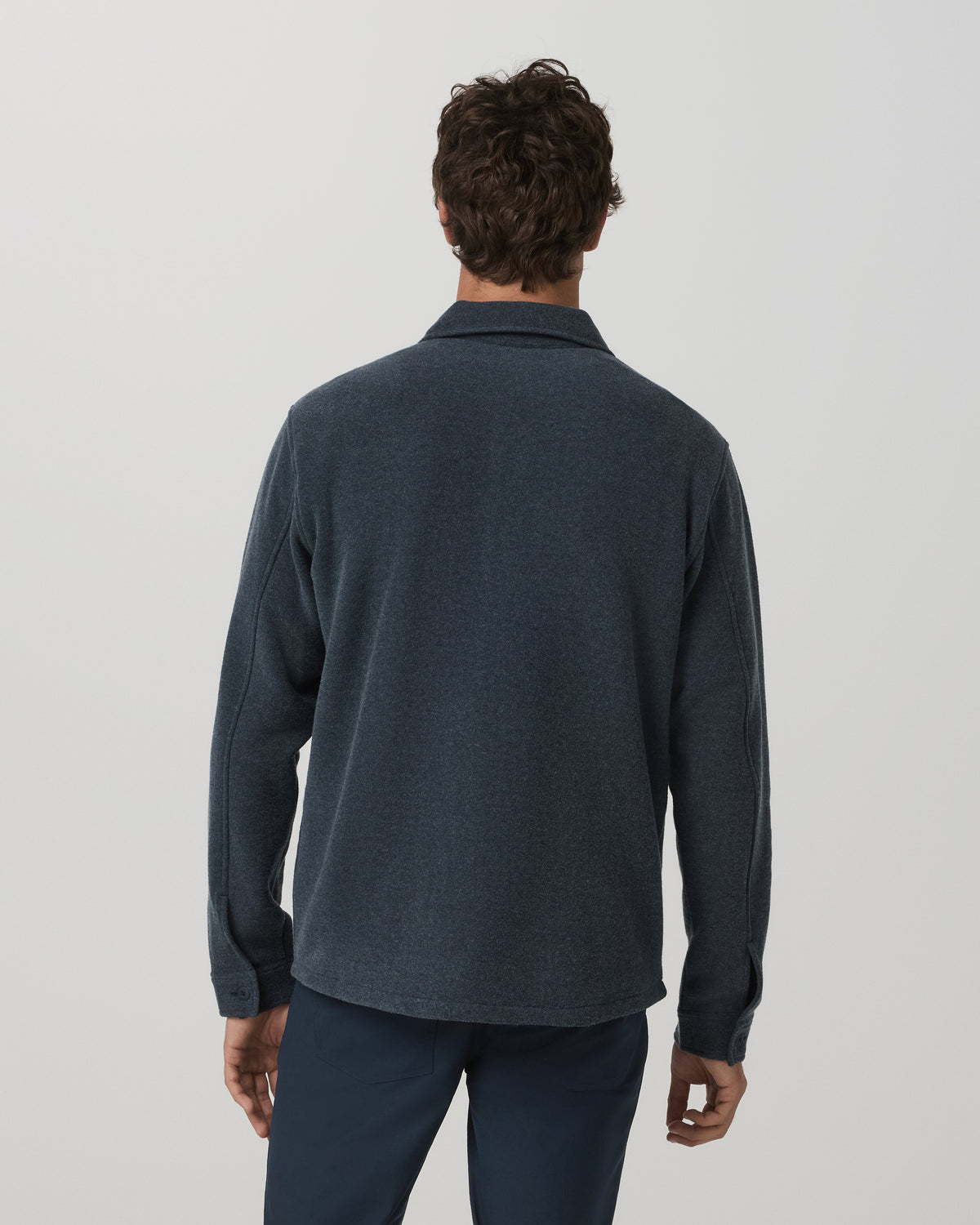Beach Fleece Shirt Jacket Men's Ink Heather Jacket | Vuori onsale