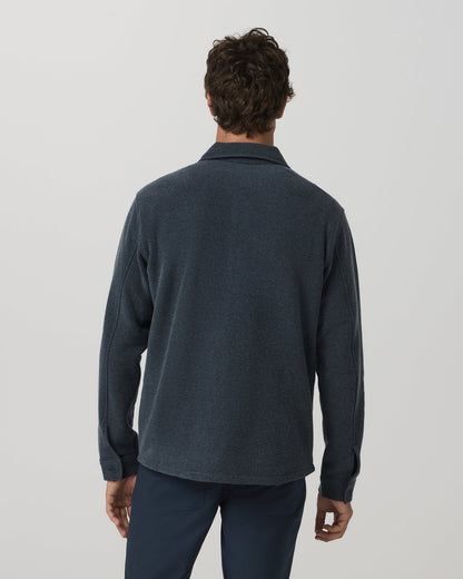Beach Fleece Shirt Jacket Men's Ink Heather Jacket | Vuori onsale
