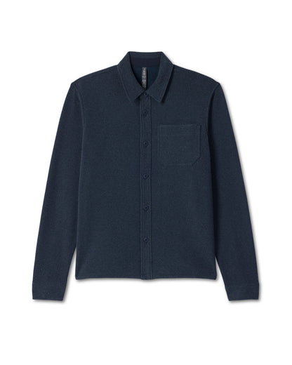 Beach Fleece Shirt Jacket Men's Ink Heather Jacket | Vuori onsale