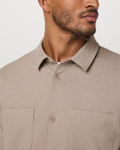 Coronado Shirt Jacket Men's Pumice Heather Shirt Jacket | Vuori for sale
