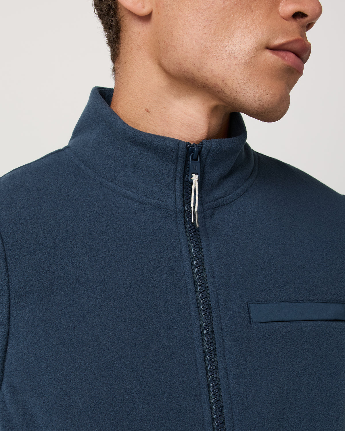 Aspen Vest Men's Ocean Blue Zip-Up Fleece Vest | Vuori discount
