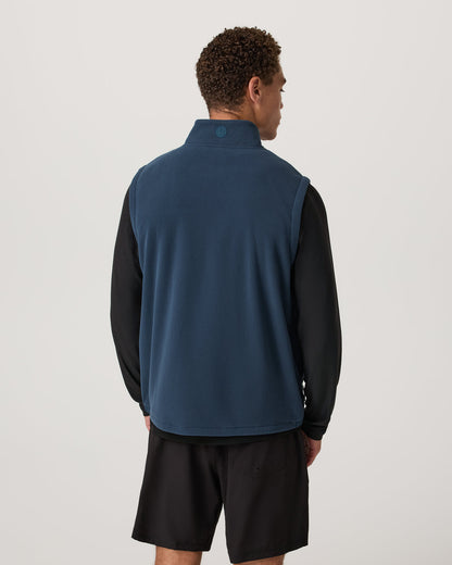 Aspen Vest Men's Ocean Blue Zip-Up Fleece Vest | Vuori discount