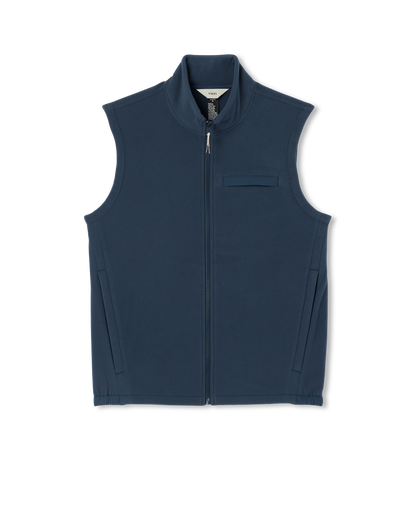 Aspen Vest Men's Ocean Blue Zip-Up Fleece Vest | Vuori discount