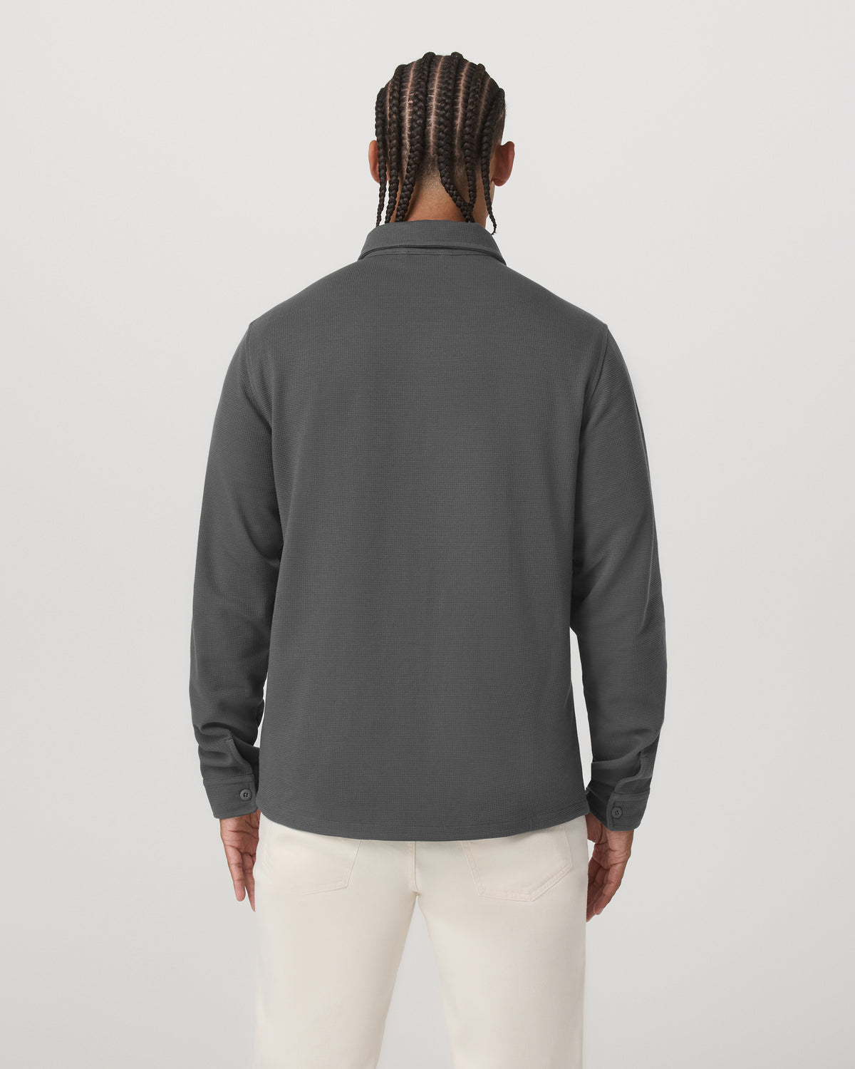 Waffle Shirt Jacket Men's Versatile Dark Pewter Jacket | Vuori outlet