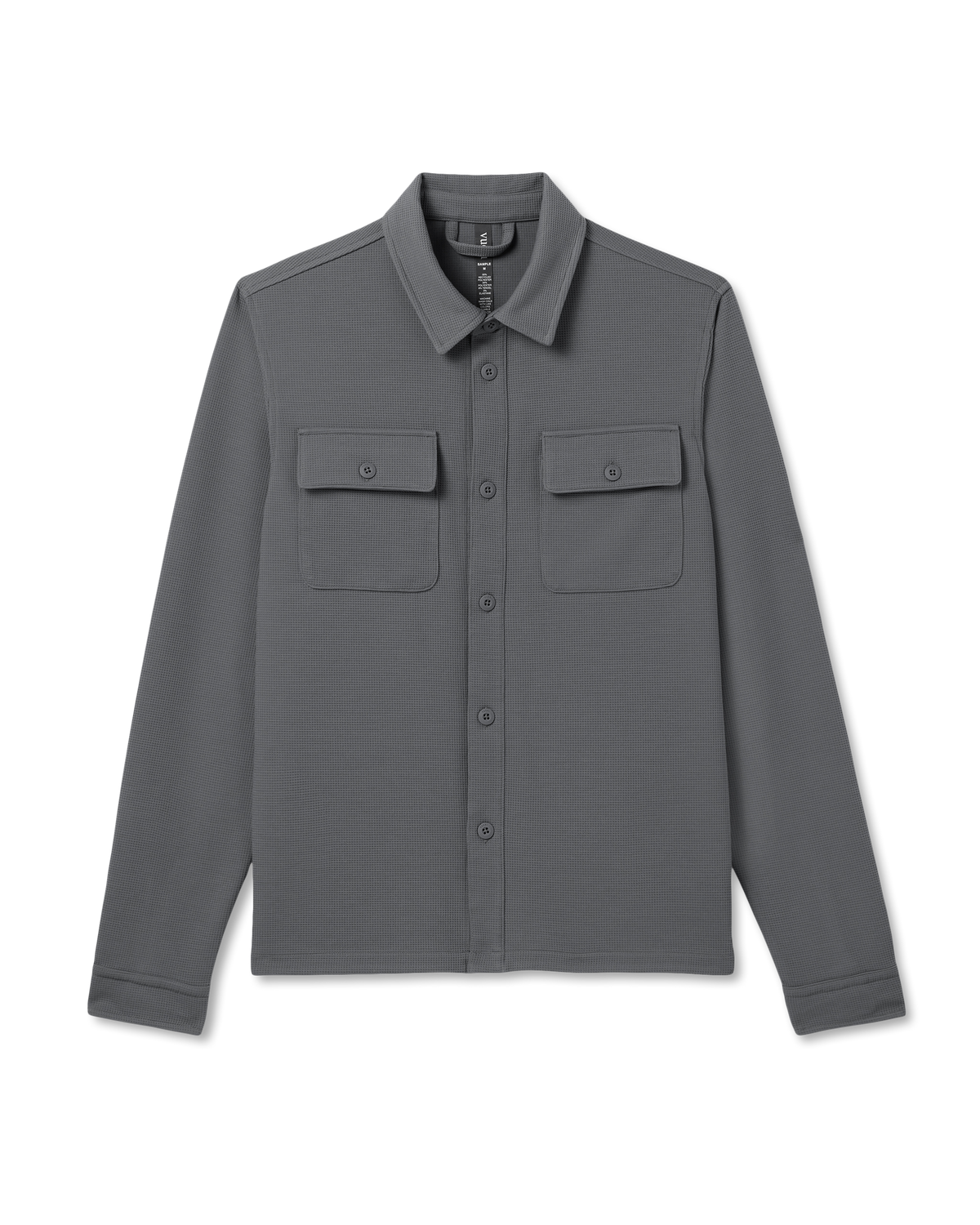 Waffle Shirt Jacket Men's Versatile Dark Pewter Jacket | Vuori outlet