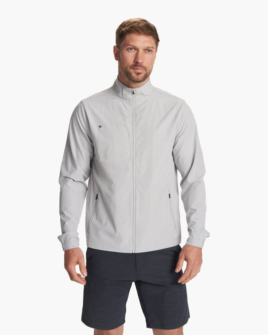 Venture Track Jacket Platinum Linen Texture | Vuori shop