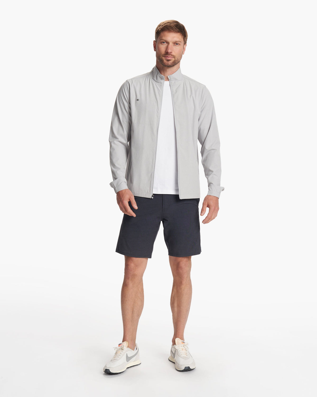 Venture Track Jacket Platinum Linen Texture | Vuori shop