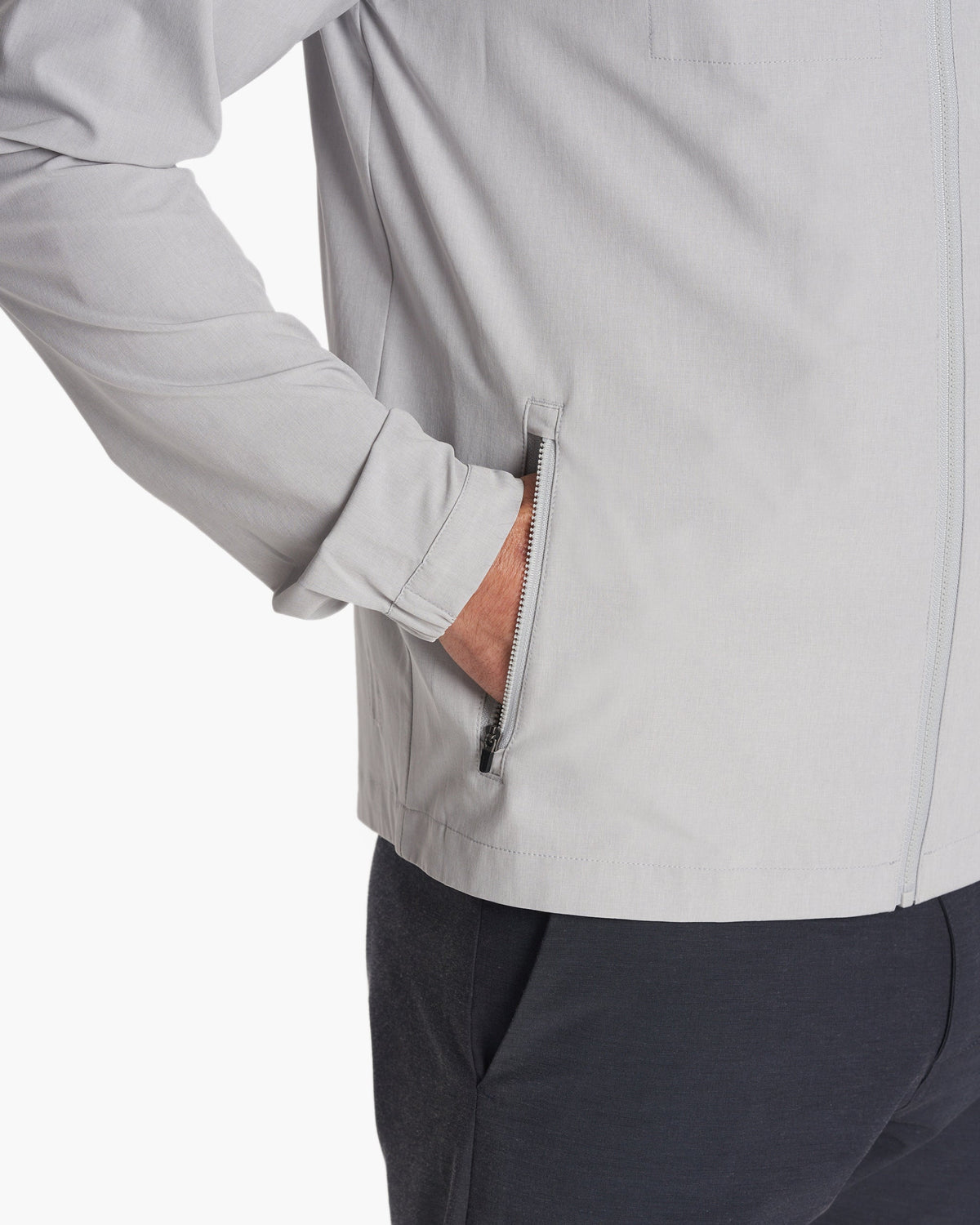 Venture Track Jacket Platinum Linen Texture | Vuori shop