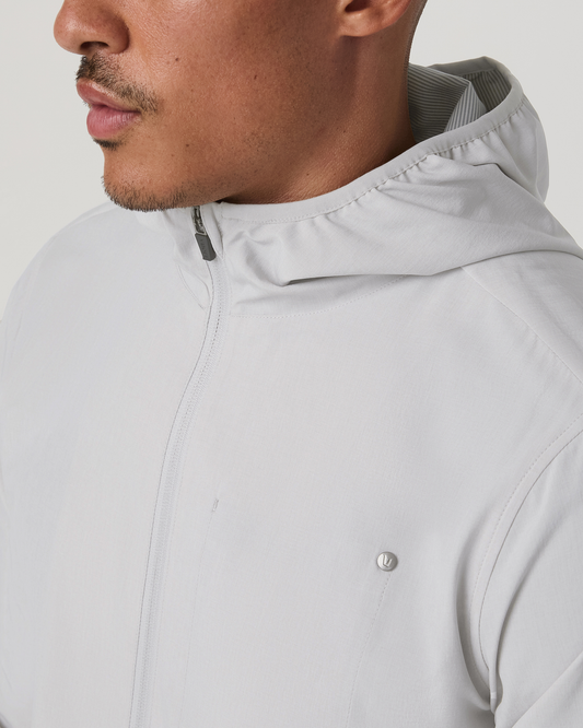 Outdoor Trainer Shell Men's Full-Zip Grey Mist Jacket | Vuori sale