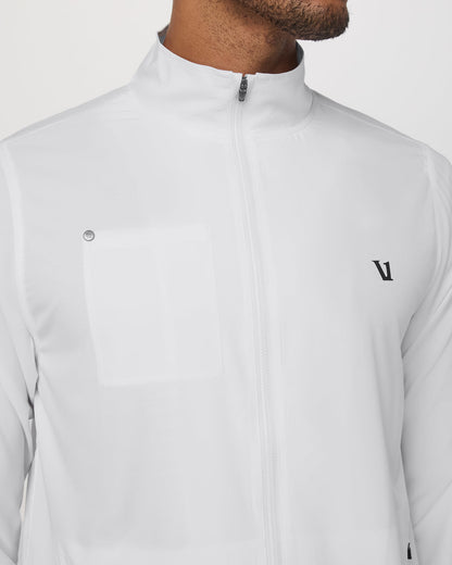 Venture Track Jacket Men's White Logo Graphic Jacket | Vuori onsale