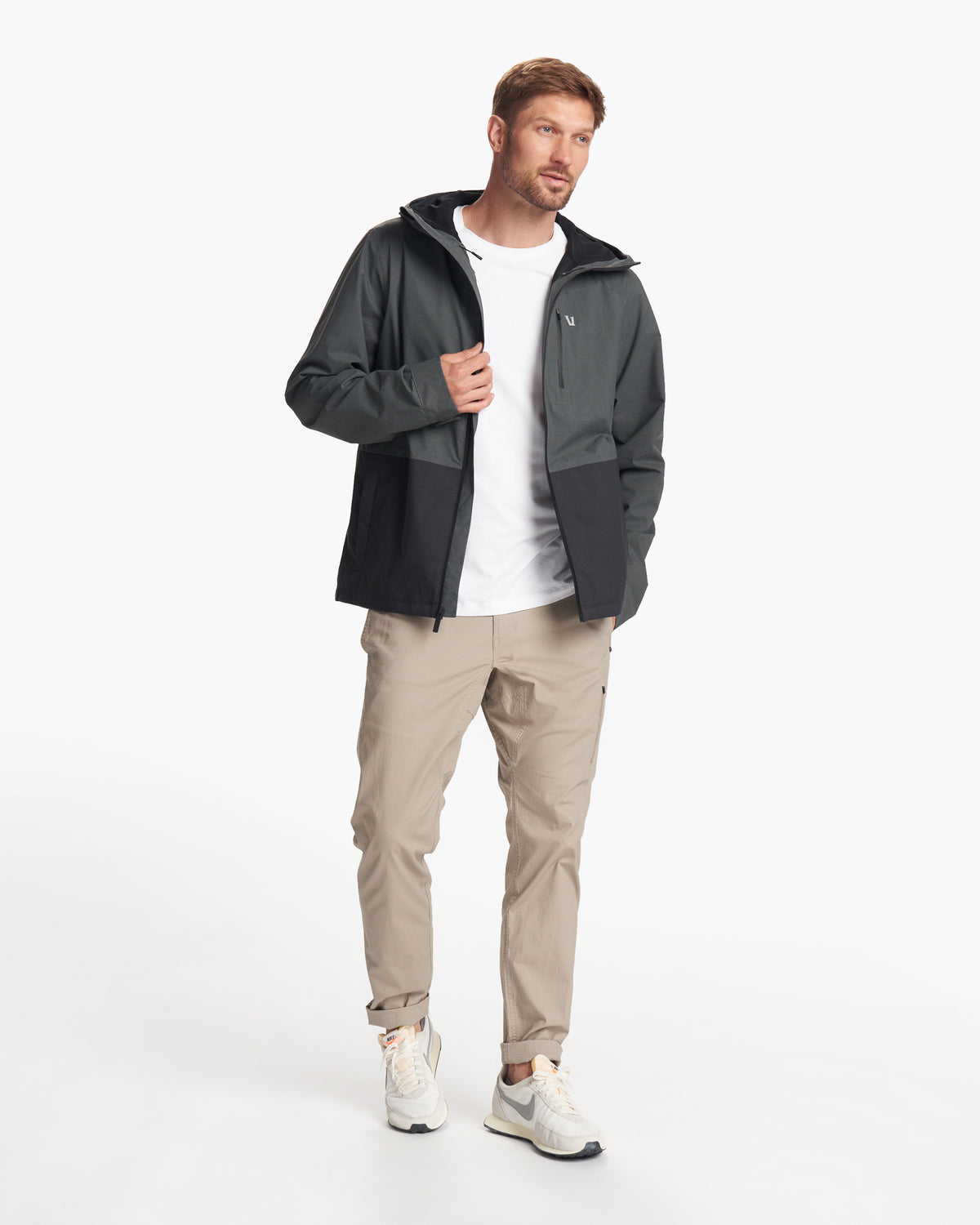 Oahu Rain Jacket Men's Shale Lightweight Jacket | Vuori sale