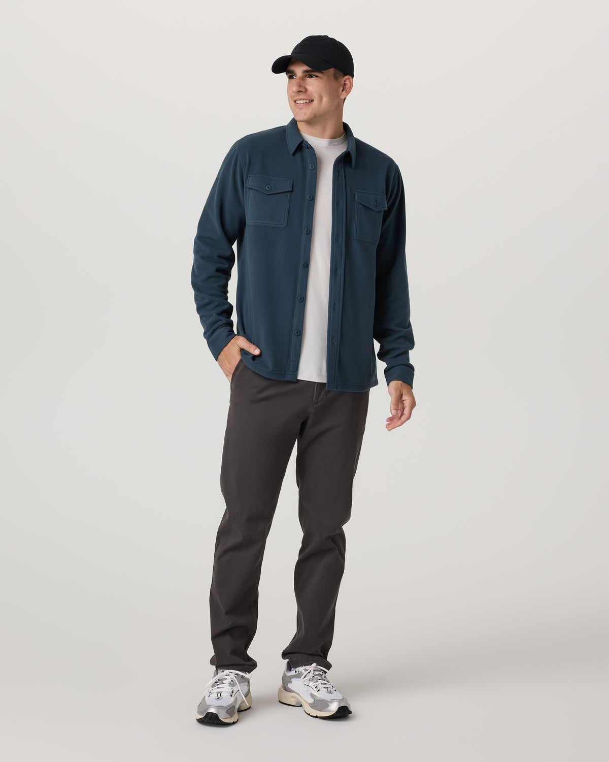Aspen Shirt Jacket Men's Ocean Blue Fleece Shirt Jacket | Vuori online