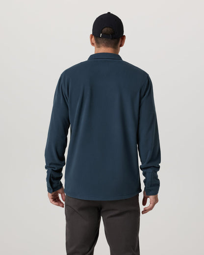 Aspen Shirt Jacket Men's Ocean Blue Fleece Shirt Jacket | Vuori online