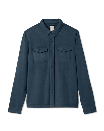 Aspen Shirt Jacket Men's Ocean Blue Fleece Shirt Jacket | Vuori online
