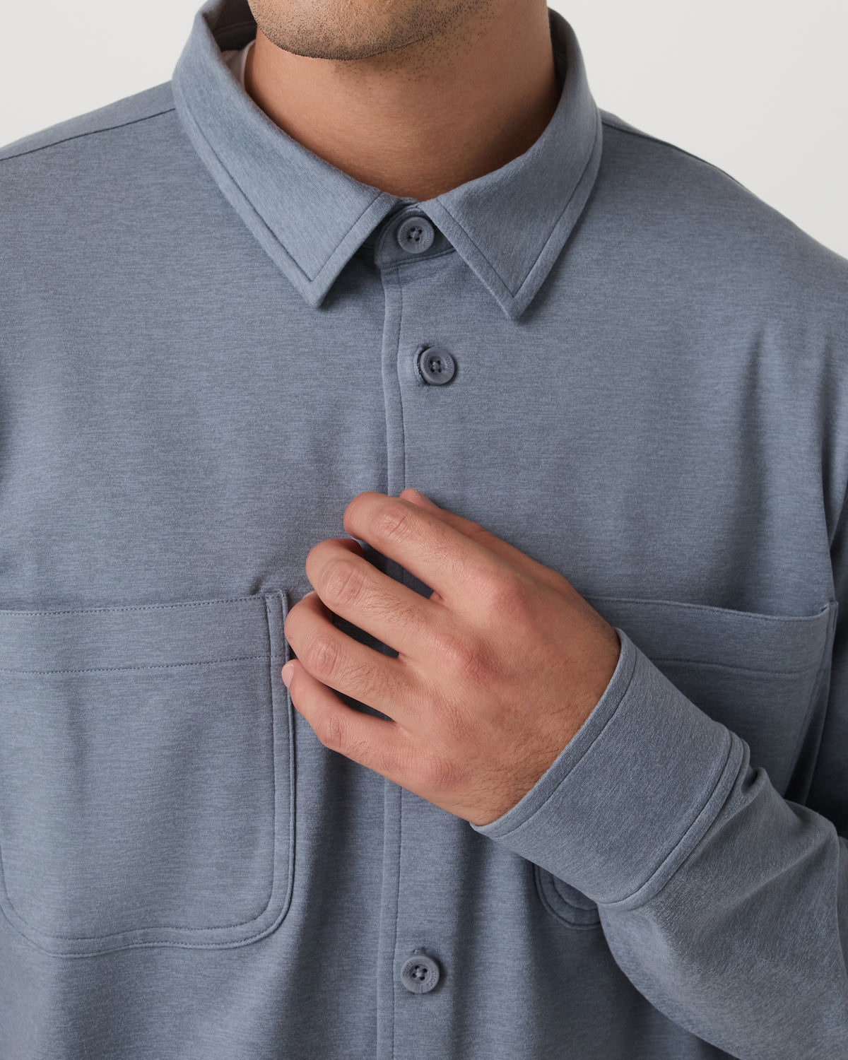 Coronado Shirt Jacket Men's Slate Blue Heather Jacket | Vuori onsale