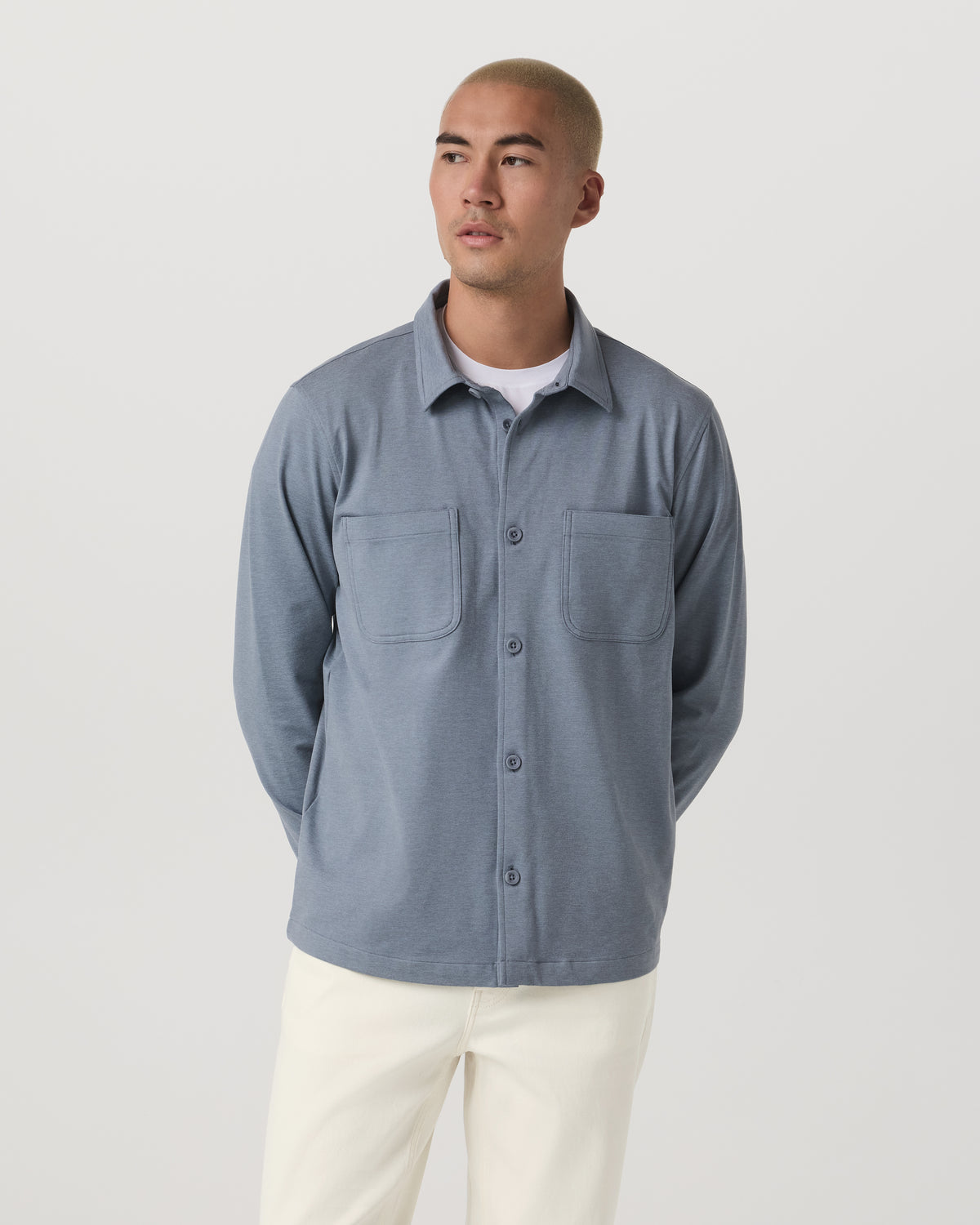 Coronado Shirt Jacket Men's Slate Blue Heather Jacket | Vuori onsale