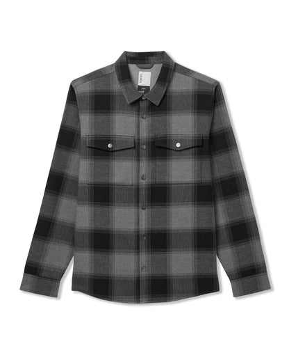 Range Shirt Jacket 2.0 Men's Dark Pewter Plaid Jacket | Vuori online