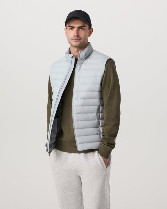 Steadfast Insulated Vest Men's Sea Fog Vest | Vuori outlet