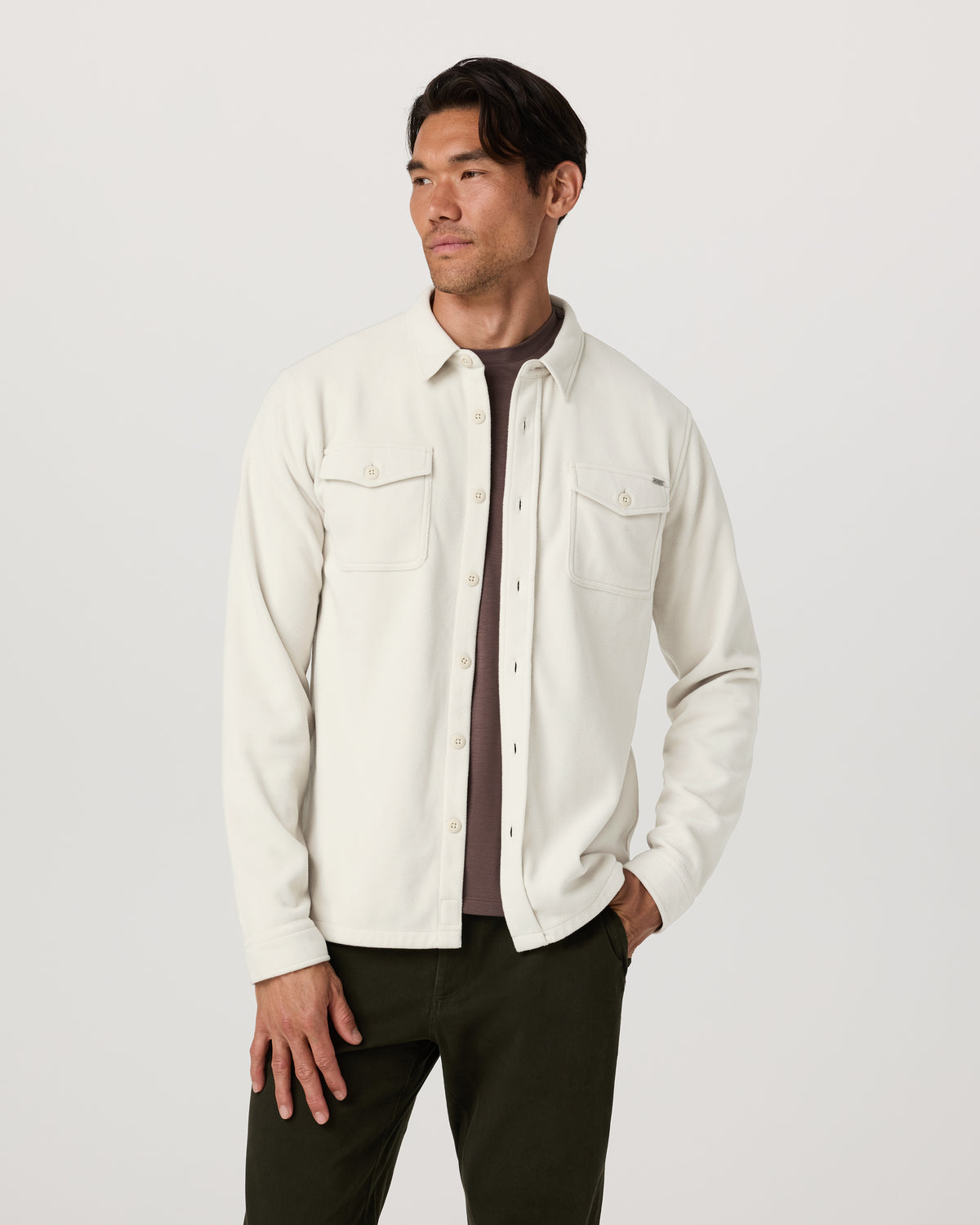 Aspen Shirt Jacket Men's Mushroom Fleece Shirt Jacket | Vuori sale