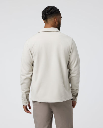 Beldon Shirt Jacket Knit Twill Oatmeal | Vuori sale