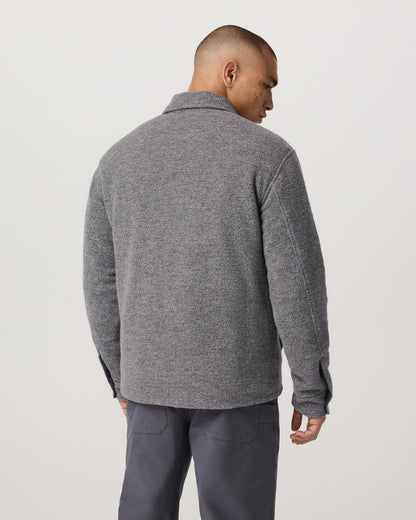 Plymouth Wool Shirt Jacket Men's Heather Grey Jacket | Vuori online