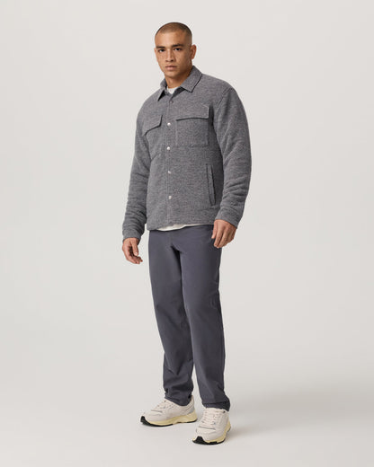 Plymouth Wool Shirt Jacket Men's Heather Grey Jacket | Vuori online