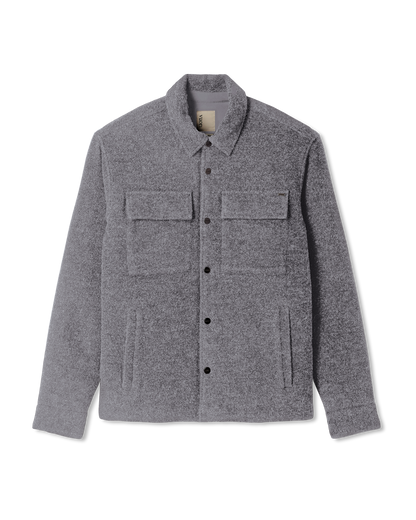 Plymouth Wool Shirt Jacket Men's Heather Grey Jacket | Vuori online
