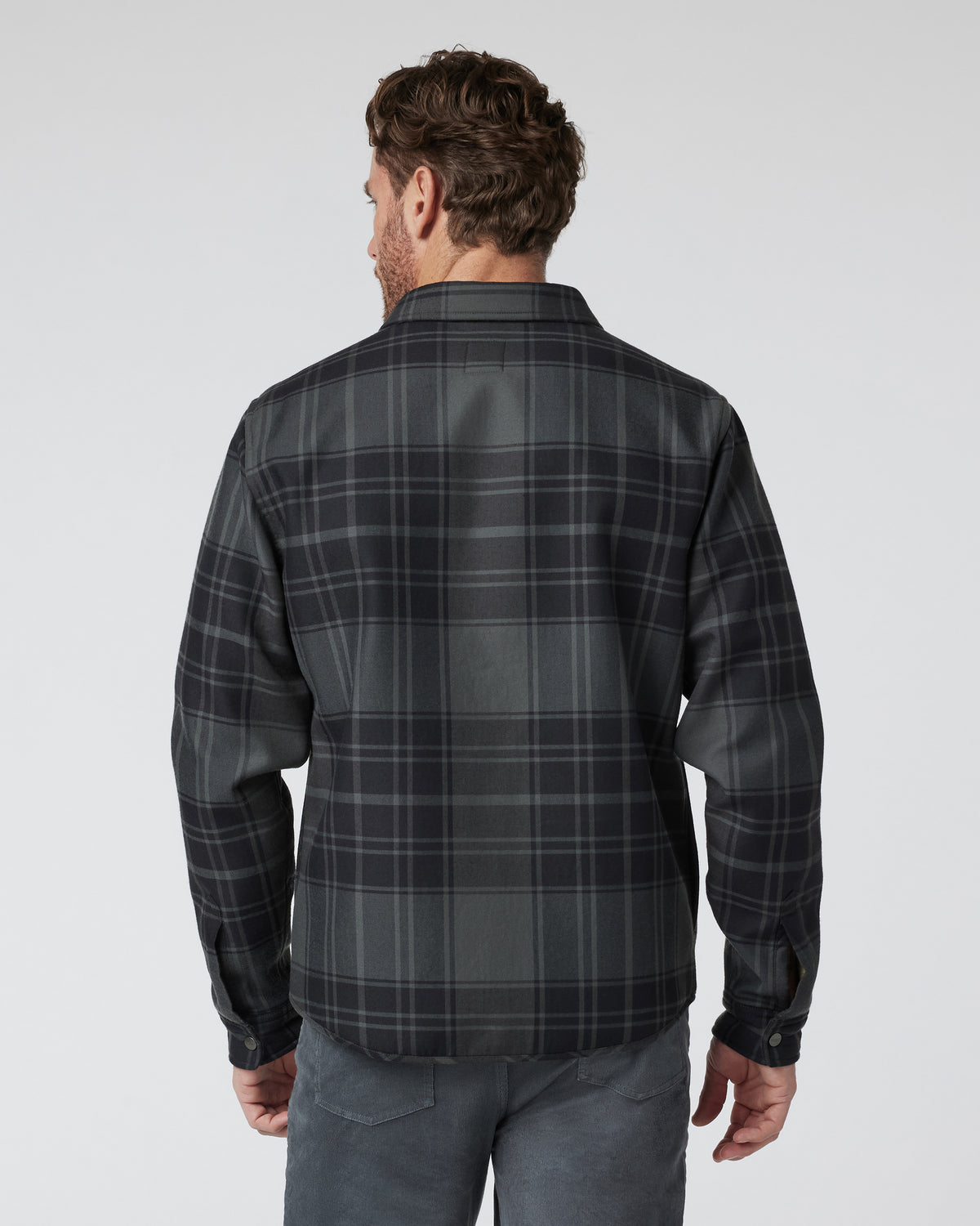 Coastside Shirt Jacket Men's Black Plaid Shirt | Vuori outlet