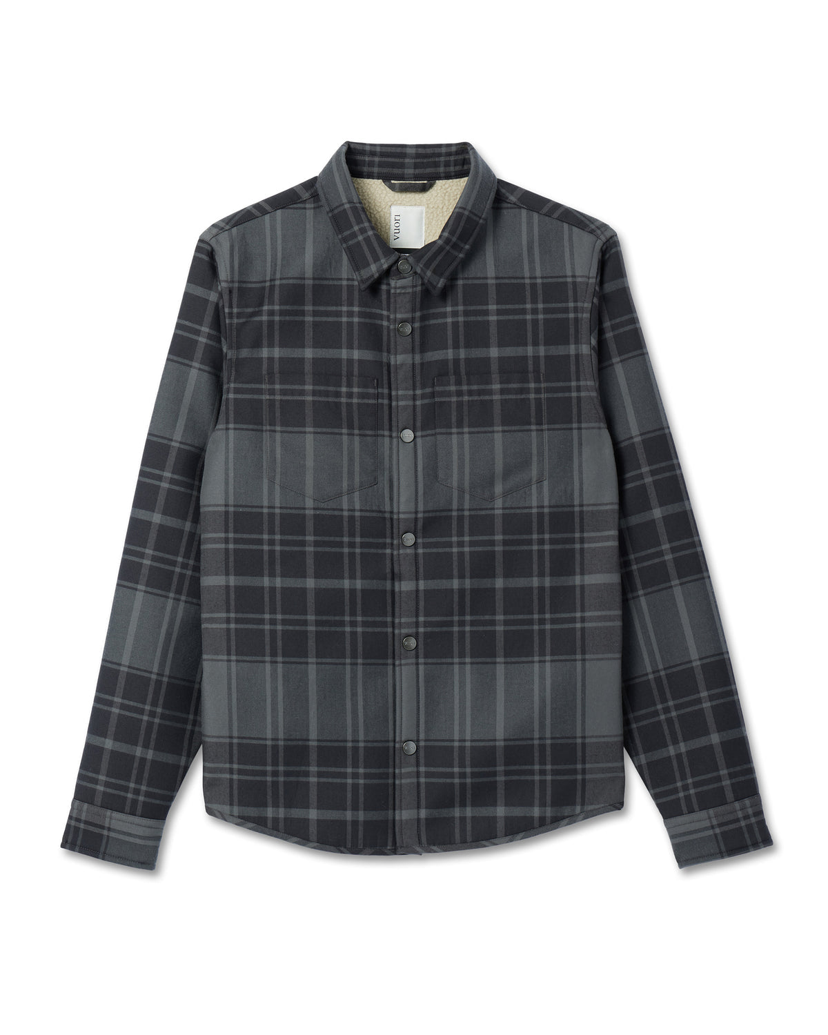 Coastside Shirt Jacket Men's Black Plaid Shirt | Vuori outlet