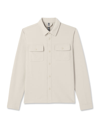 Waffle Shirt Jacket Men's Mushroom Waffle Knit Top | Vuori onsale