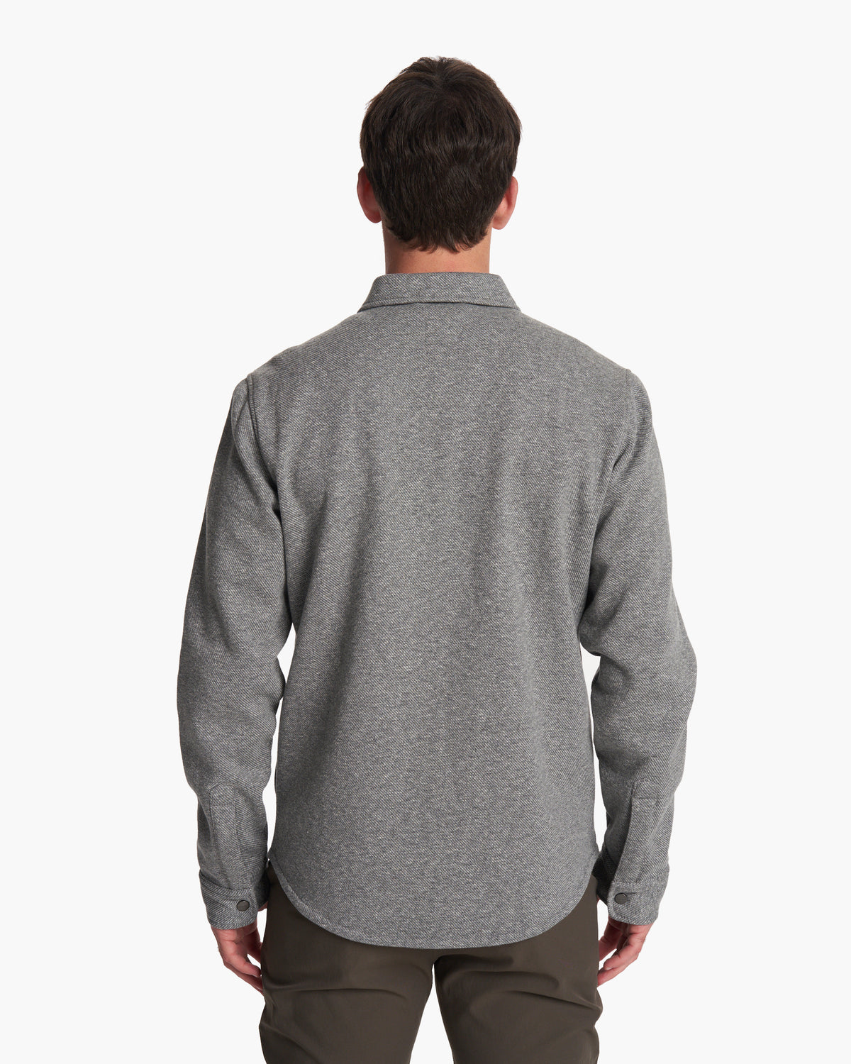 Del Mar Fleece Shirt Jacket Heather Grey Button Down | Vuori for sale