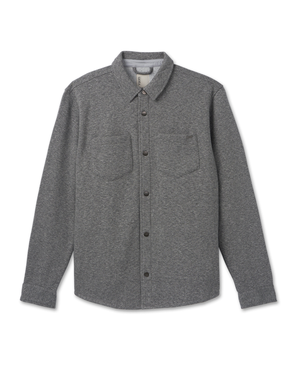 Del Mar Fleece Shirt Jacket Heather Grey Button Down | Vuori for sale