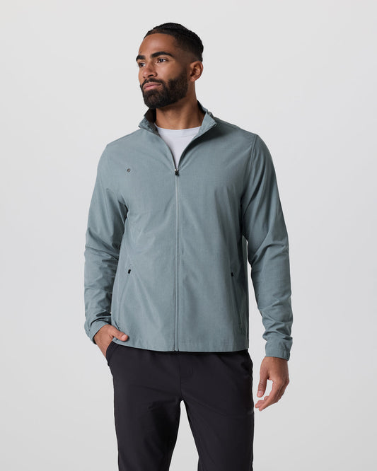 Venture Track Jacket Dusty Blue Linen Texture | Vuori discount