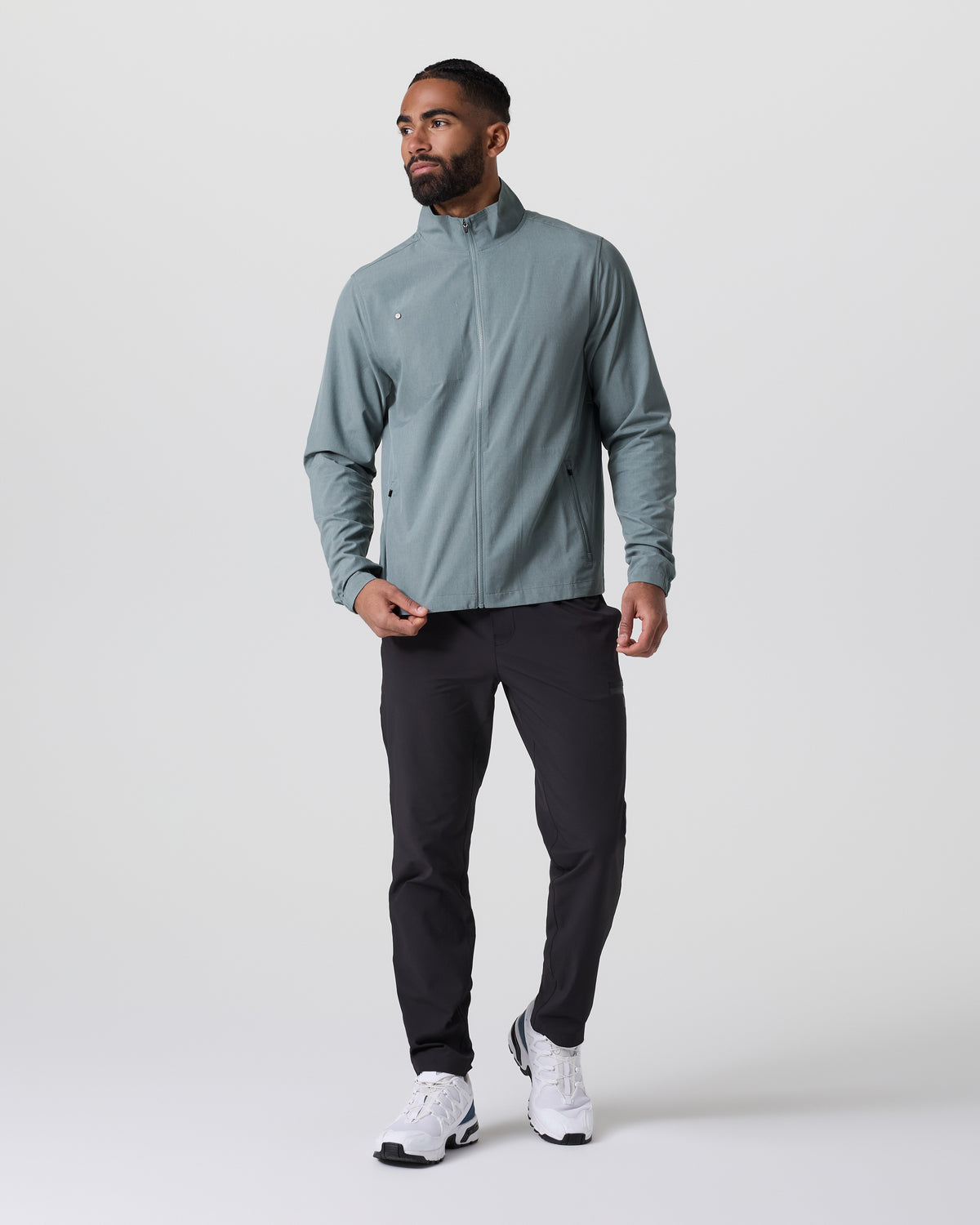 Venture Track Jacket Dusty Blue Linen Texture | Vuori discount
