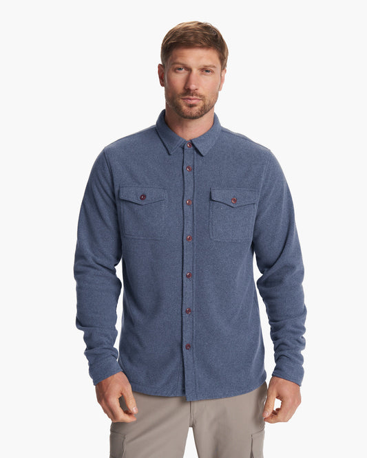 Aspen Shirt Jacket Azure Heather | Vuori shop