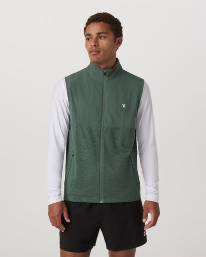 Sunday Element Vest Men's Agate Green Heather Vest | Vuori online
