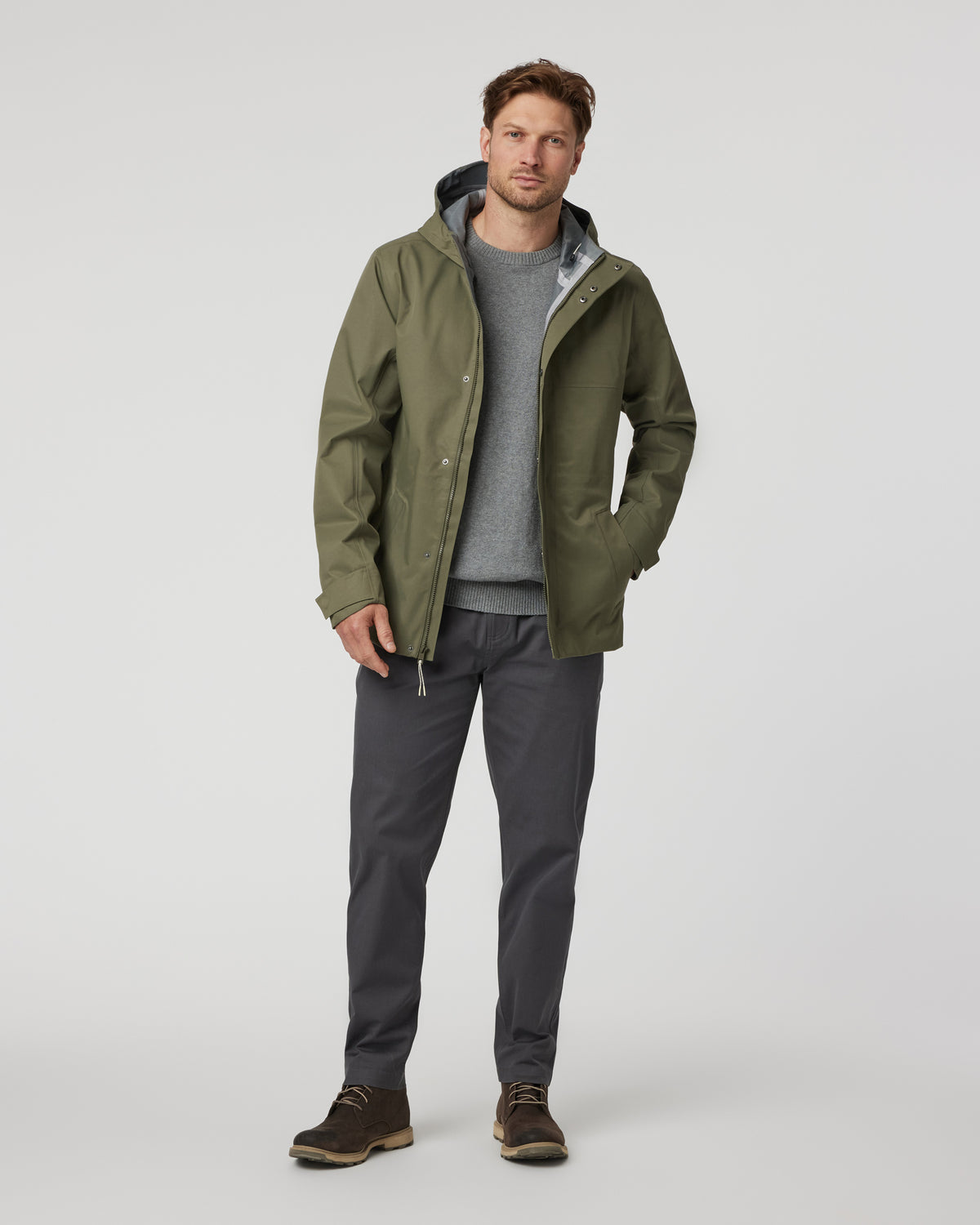 Tuuli Rain Jacket Men's Dark Metal Waterproof Jacket | Vuori outlet