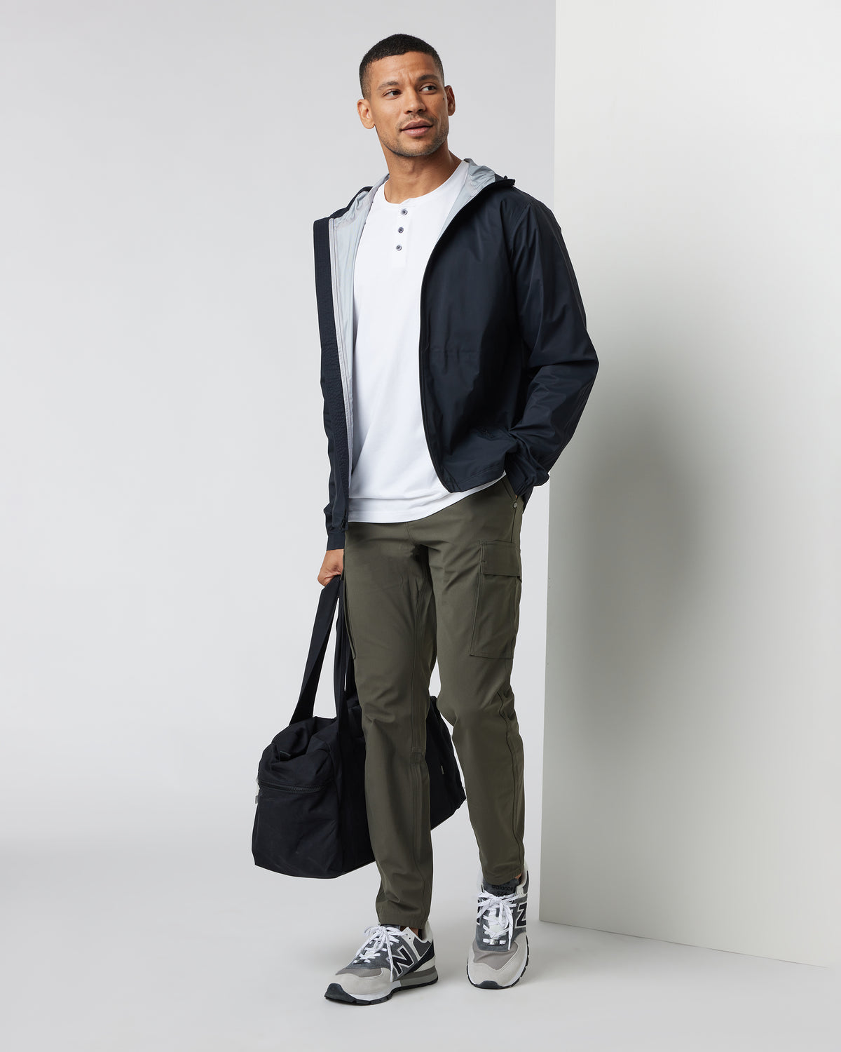 Rainstorm Packable Jacket Men's Black Rain Jacket | Vuori shop