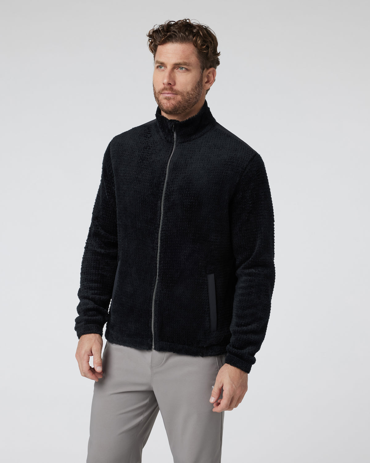 Fairfield Full Zip Jacket Men's Black Fleece Jacket | Vuori online