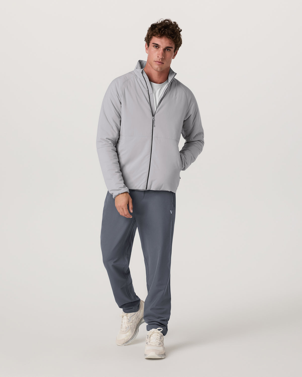 Malin Hybrid Jacket Men's Classic Fit Sea Fog Jacket | Vuori shop