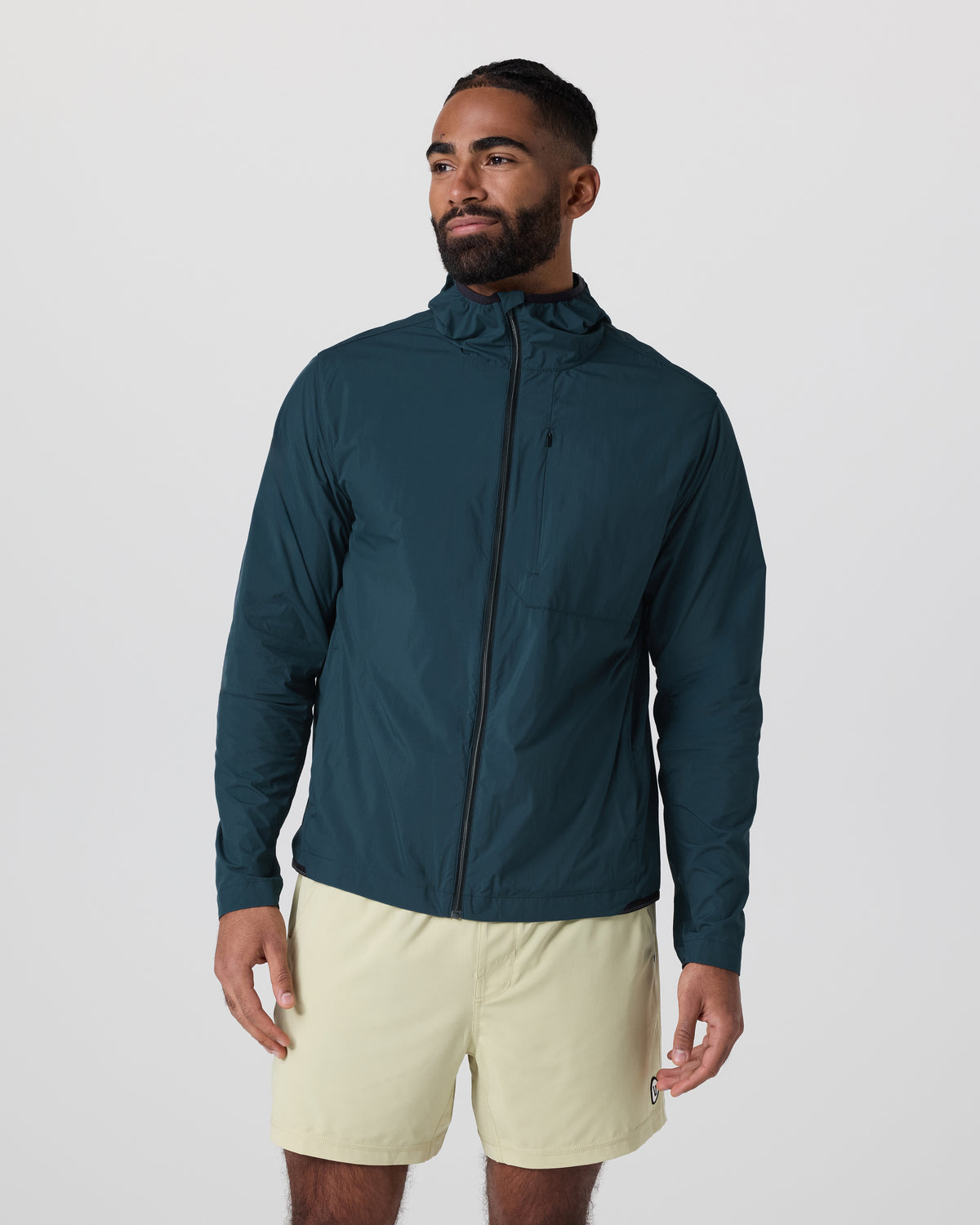Ronan Packable Jacket Deep Sea French Terry Shirt | Vuori online