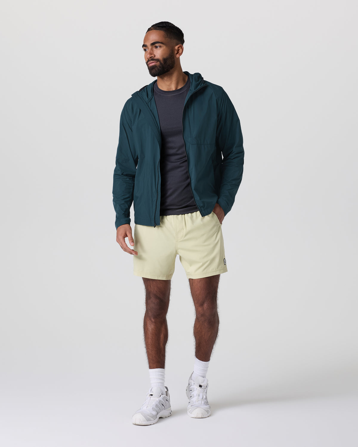 Ronan Packable Jacket Deep Sea French Terry Shirt | Vuori online